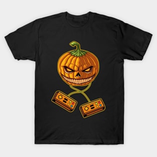 Funny Jack O Lantern Gamer Halloween T-Shirt